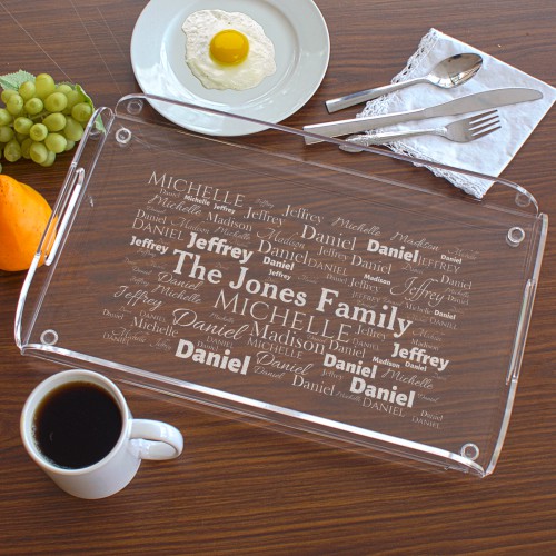 Engraved Family Serving Tray | Personalized Housewarming Gifts